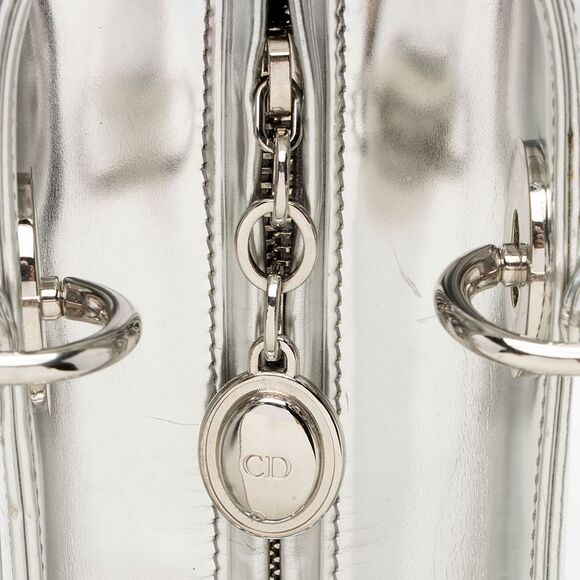 Dior Metallic Patent Leather Lady Dior Medium Tote - Picture 10 of 16